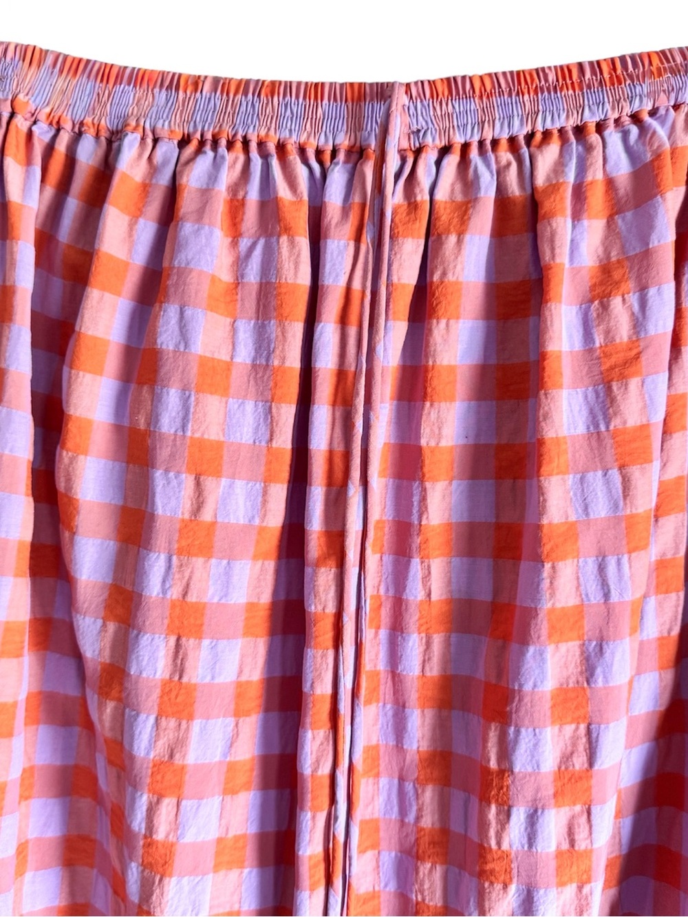 Zara Pink and Orange Gingham Maxi Skirt - Picture 4 of 4